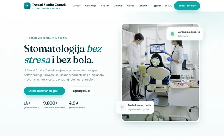 Demo site: Dental Studio Osmeh — Dental practice